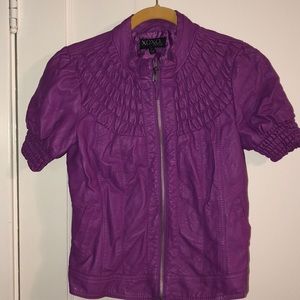 Juniors faux leather jacket